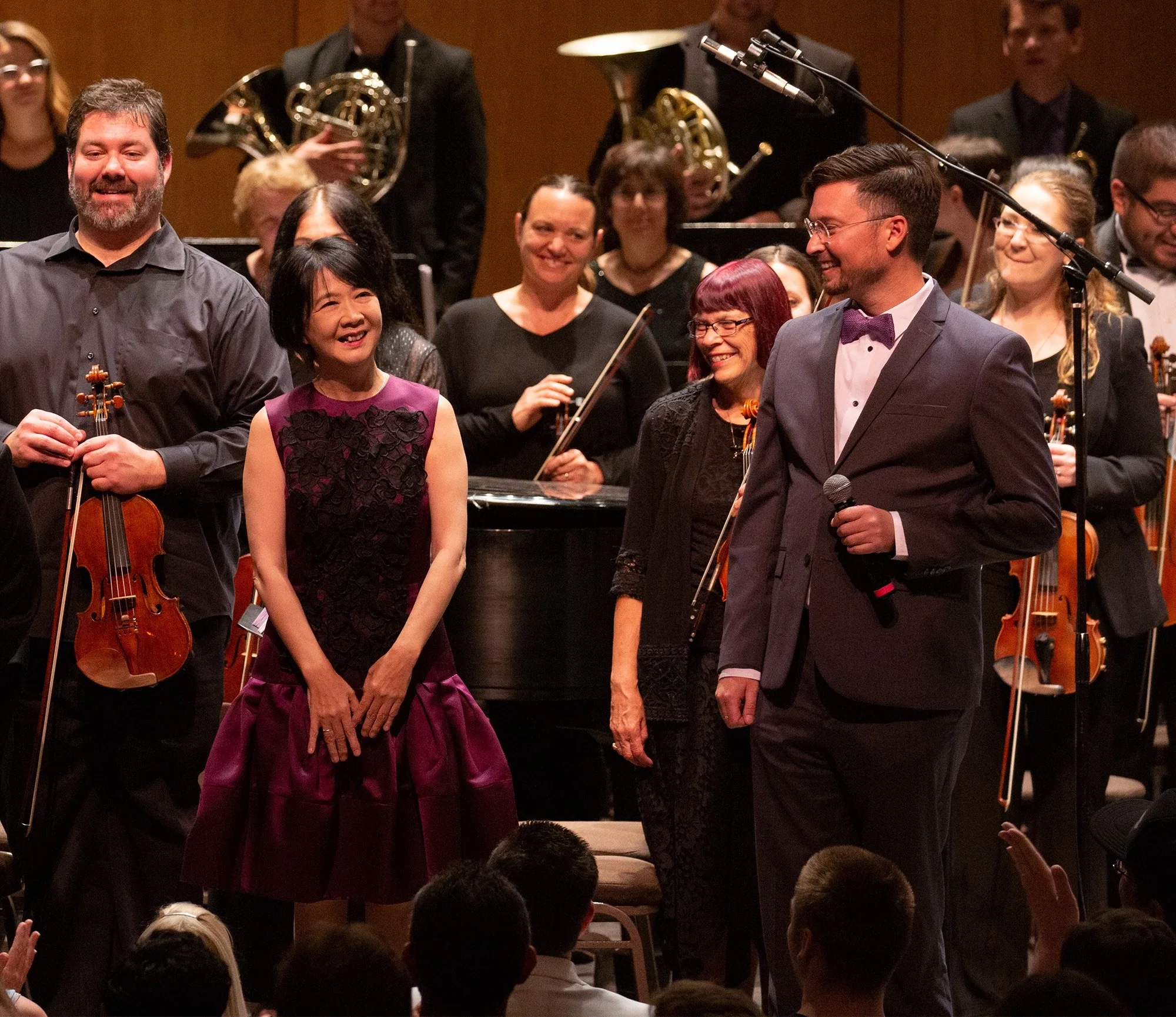 Michiru Oshima conducting at Godzilla concert